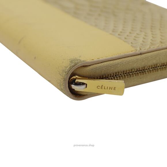🔴 Celine Multifunction Zip Wallet - Cream Python - Picture 6 of 9